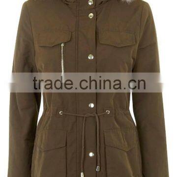 FAUX FUR SHORT PARKA FOR WOMEN