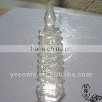 Natural Rock Clear Quartz Crystal Tower 9 Levels Different Sizes