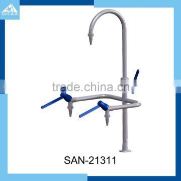 Deck Mounted Swing Gooseneck Triple Outlet Lab Faucet