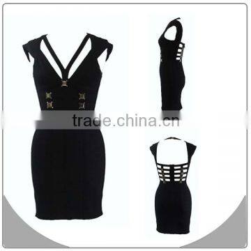 hot sale black sequin club wear summer dress Bandage Dress