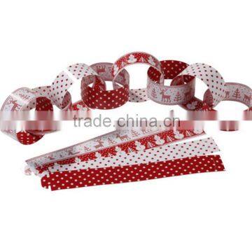 Red and white Vintage Reindeer Snowflake Christmas Paper Chains Garland Decoration                        
                                                Quality Choice