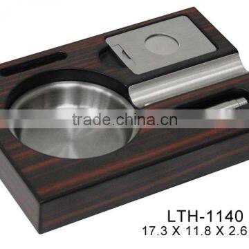 cigar puncher ashtray wooden gift set