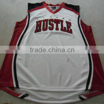 EMBROIDERY WITH TACKLE TWILL NUMBERS AND TEAM NAME BASKETBALL UNIFORMS