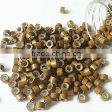 silicone lined micro rings hair extension micro beads silicone micro beads for hair extension