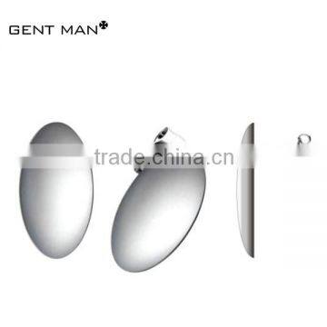 2014 Hot Sale Fashion 316L stainless steel Ear Piercing blank oval ear stud