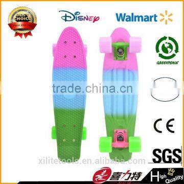 New 3 color fade skateboard,Colorful fish skateboard cruiser skateboard