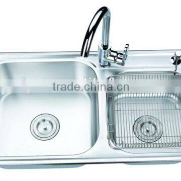 Top-Mount / Drop In Stainless Steel Double Bowl Kitchen Sink T103