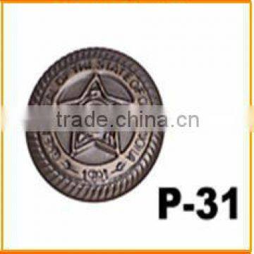 Press Snap Fastener Cap Embossed P-31