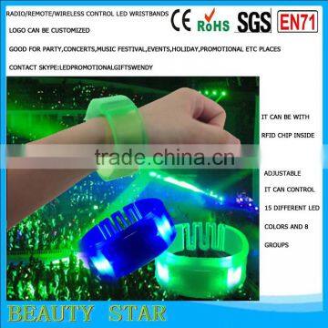 Party Favor Event & Party Item Type and Event & Party Supplies Type Flashing remote controlled led bracelet China manufacturer