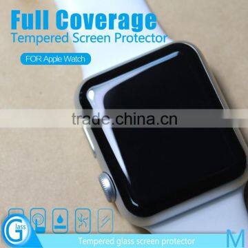 Full Cover 3D Hot Bending Tempered Glass for Apple Watch Screen Protective Cover