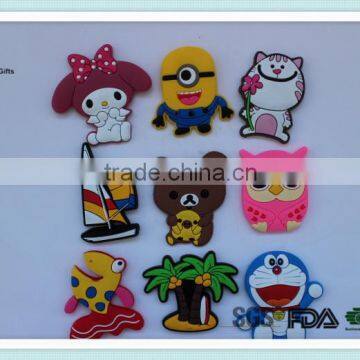 Cheap custom souvenir 3d soft pvc fridge magnets for christmas decoration