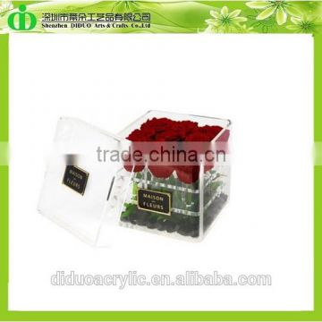 DDX-0172 Trade Assurance Transparent Acrylic Box Flowers