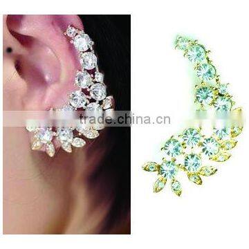 Wholesale Large Crystal Cuff Earring Piercing Earring Jacket For Women