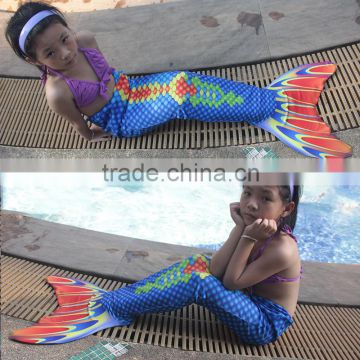 MYLE factory own design 5 color 4 size swimmable mermaid tail kids swimwear