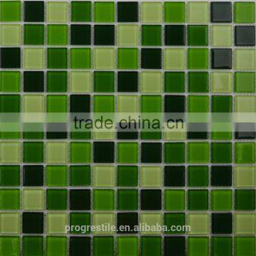 swimming pool mosaics, glass mosaic tiles, green crystal mosaics (PMG23C008)