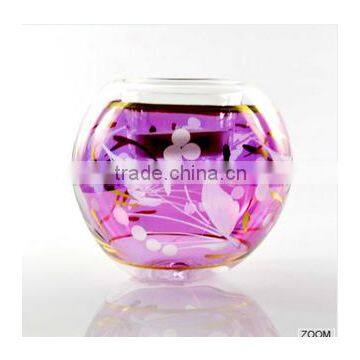 Hot selling Blown Glass Candle holder