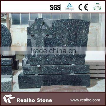 blue pearl granite grave monument