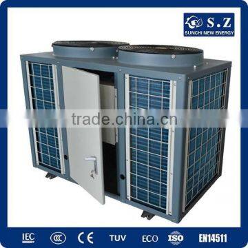 Anti corrosion Titanium 12kw/19kw/35kw/70kw thermostat 20~300cube meter pool R410a COP4.62 heat pump swimming pool heater