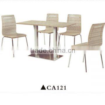 Modern small dining suite fast food restaurant dining table set CA121
