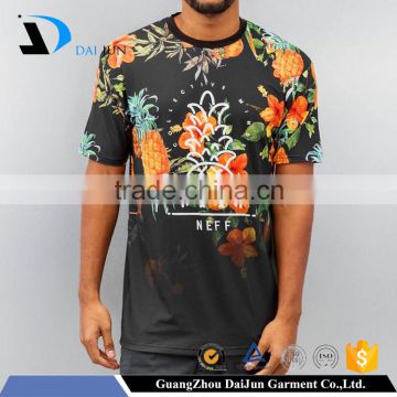 Daijun oem high quality breathable o neck grey polyester custom sublimation t shirt