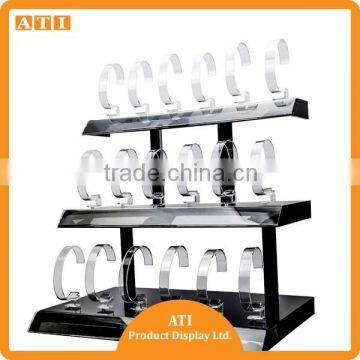 Hongkong ATI three line custom-built clear acrylic watch display