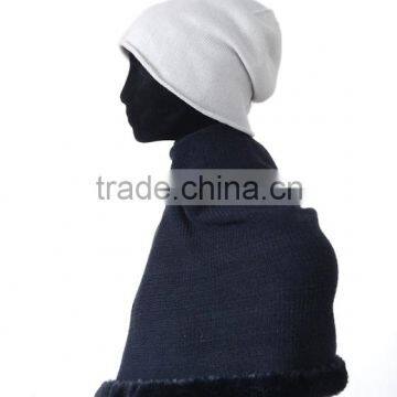 elegant light weight acrylic knit beanie hat