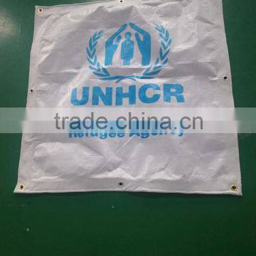 printable PE fabric poly tarps, PE tarpaulin with eyelets