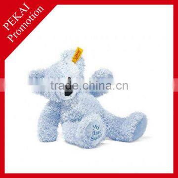 Super soft blue PV fleece bear toy