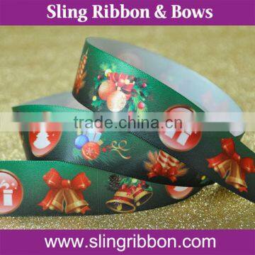 Christmas Decoration Printed Satin Ribbons