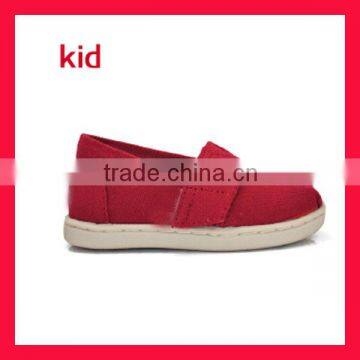 red classic canvas child shoes child nude shoe buckle shoe