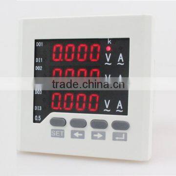 3UI73 frame size 80*80 low price LED ac three phase digital voltage current combined meter, for industrial usage