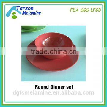Unbreakable Melamine Dinner Set ,round Bamboo Melamine Dinner Plate & Bowl photo-3