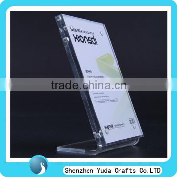 custom table top magnetic label holder curved acrylic label holders with printed logo