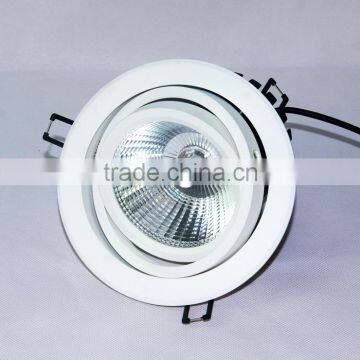 Round design with rotation and gimbal housing 20W 30w dimmable led downlight ajustable led downlights black