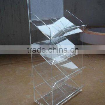 acrylic book/ magazine /brochure display rack/case