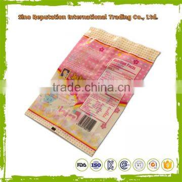 Plastic custom printed packing bag for nuts , back seal bag