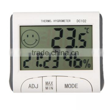 Electronic 2015 New LCD Digital Temperature Tester Wireless Thermometer Hygrometer Temperature Humidity Meter Clock w/ Magnetic