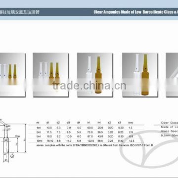 High quality 1ml glass ampoules