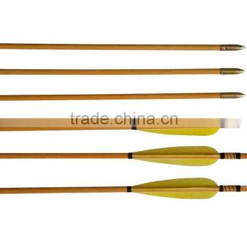 Archery Hunting Wood Arrows With 5 Inch White Turkey Feather Archery Arrows With Target Tip photo-5
