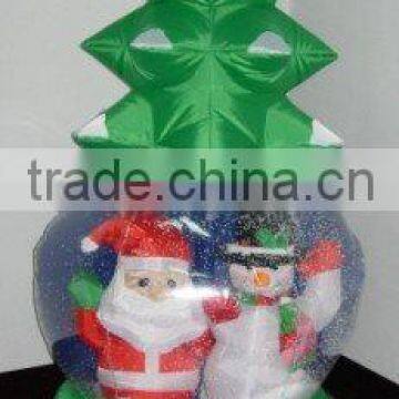 Inflatable tree shape snow globe