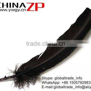 ZPDECOR Top Selling Plume in Stock Dyed Black Solid Color Turkey Feathers Decorations photo-3