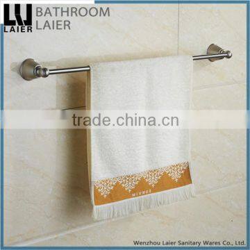 Contemporary Multi-Purpos Zinc Alloy Brush Nicked Bathroom Sanitary Items Wall Mounted Single Towel Bar photo-4
