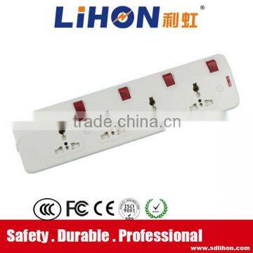 250v power board multi power strip 16A 4 gang power extension socket