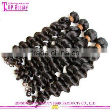 Double Drawn 100% Virgin Real Brazilian Hair Weft Cheap Deep Wave Human Hair Weft photo-3