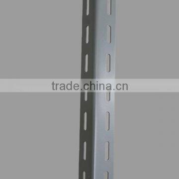 Slotted angle iron shelf