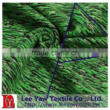 polyester spandex jersey fabric with face peach and discharge print