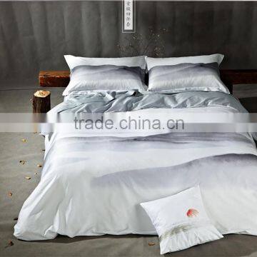 Luxury ink and wash painting 100% cotton bedding set