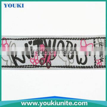 Knitted works printed ribbon