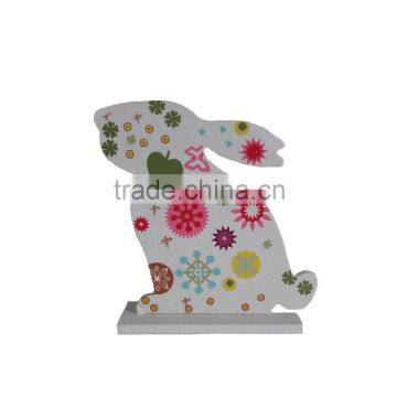 Wooden rabbit decoration rabbit display easter home deco on desk