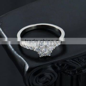 2016 Rellecona Bridal White Solitaire Accent Ring in 18k White Gold Plated for Wedding Anniversary photo-4